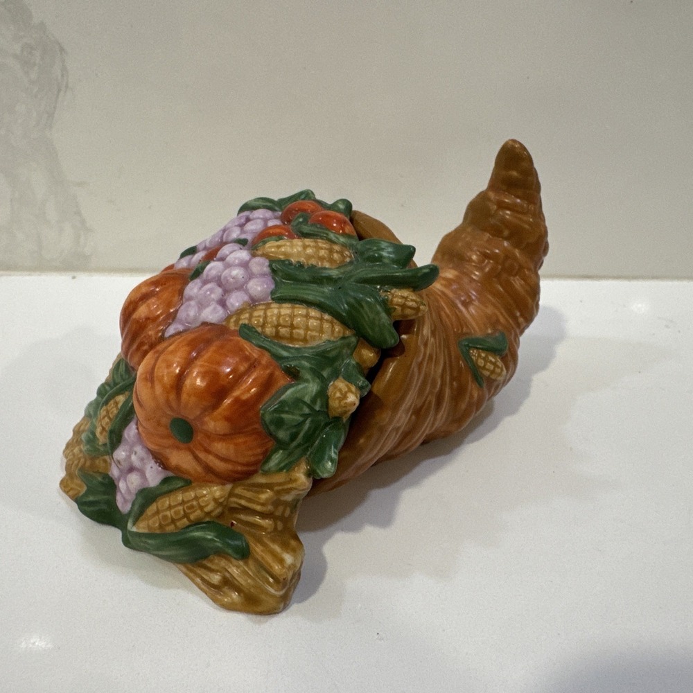 Vintage Cornucopia Salt & Pepper Shakers